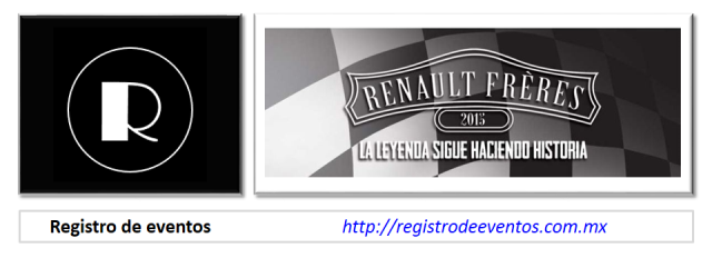 registro para eventos, RENAULT FRERES 2015