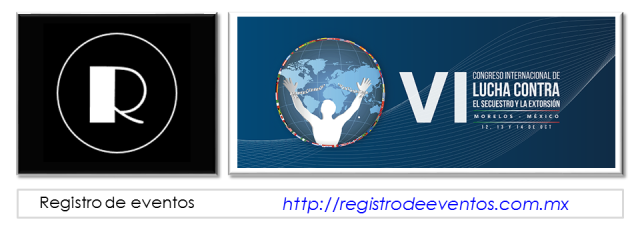 registro para eventos, VI CONGRESO INTERNACIONAL CONTRA EL SECUESTRO 2016