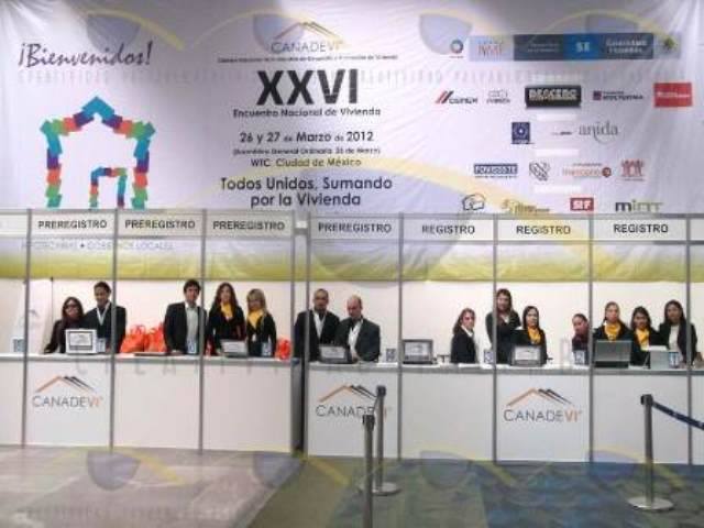 registro de eventos, mobiliario para registro, muebles para registro