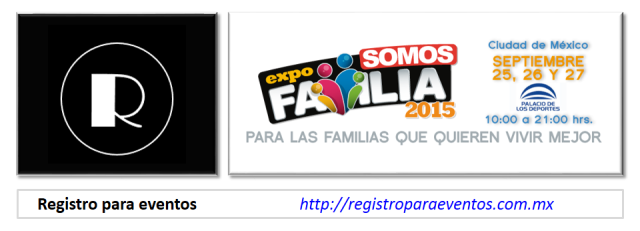 registro para eventos, EXPO SOMOS FAMILIA 2015