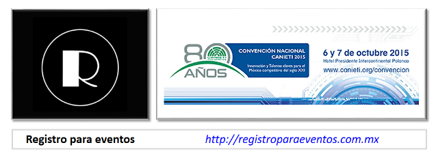 registro para eventos, CONVENCION NACIONAL CANIETI 2015